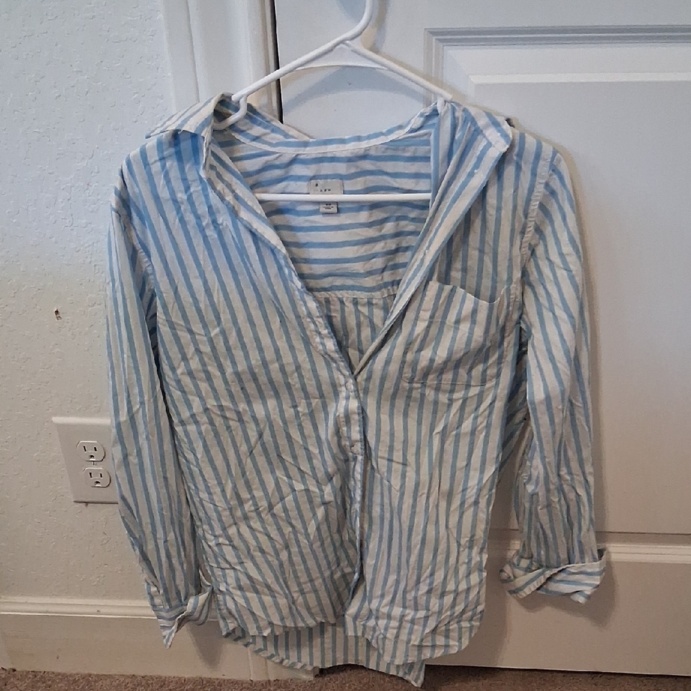 Blue Striped Womans Shirt